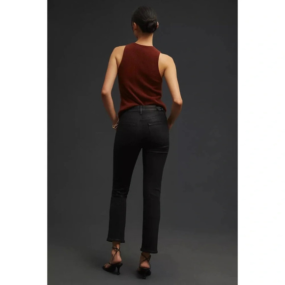 Anthropologie Paige Cindy  Mid Rise Coated Straight Leg Jean 34 - Picture 2 of 7